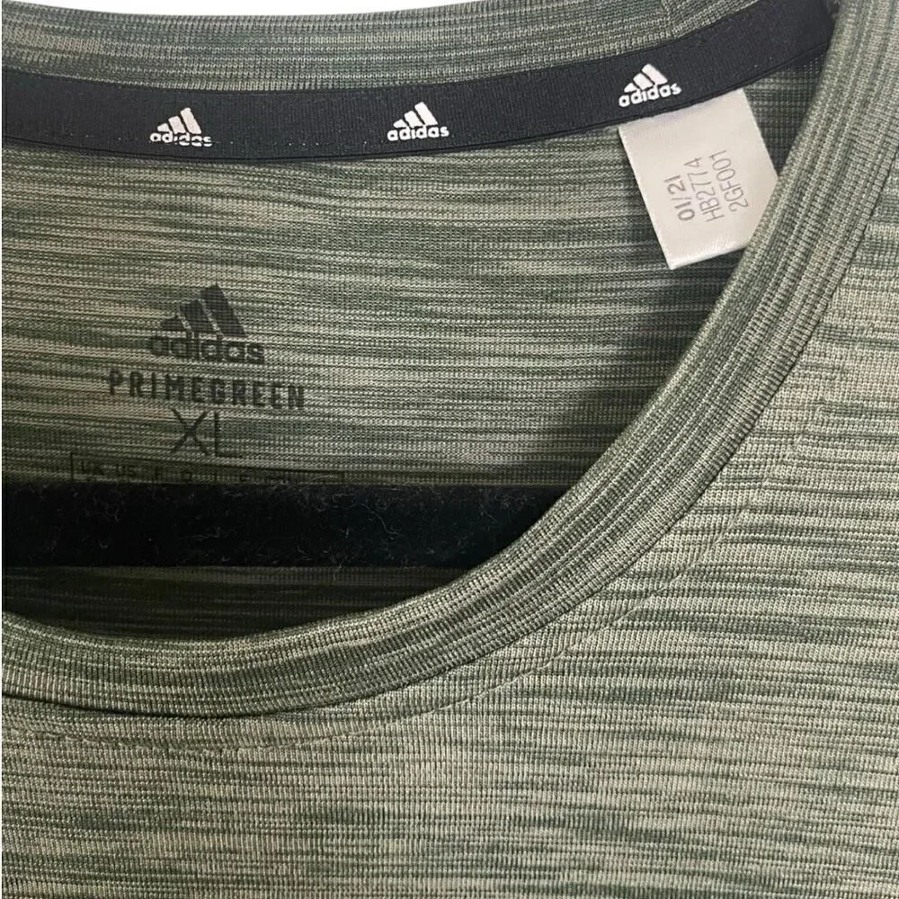Adidas Primegreen Aeroready Men’s XL Green Short Sleeved Shirt Workout Running